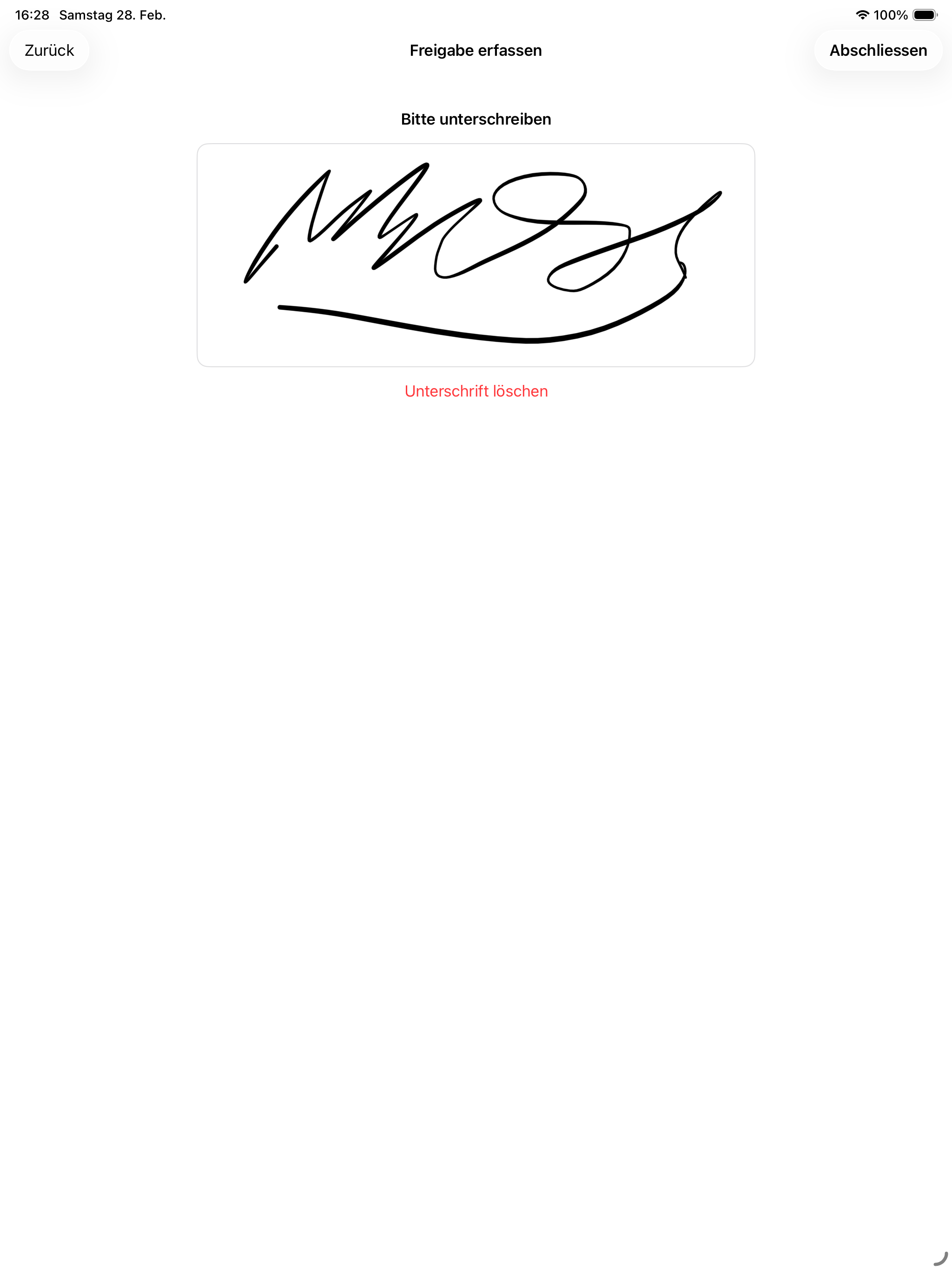 Unterschrift