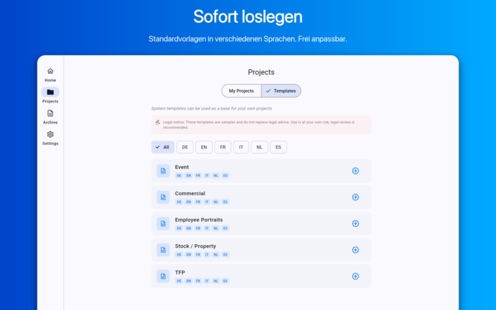 Sofort loslegen